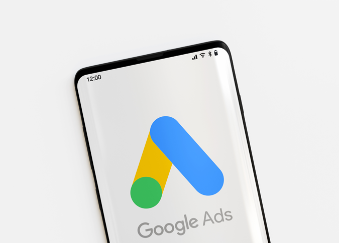 google ads logo on a smartphone screen