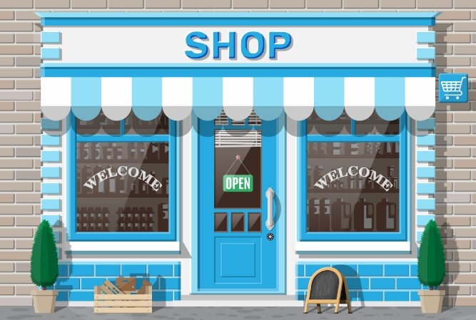 vector illustration of a storefront