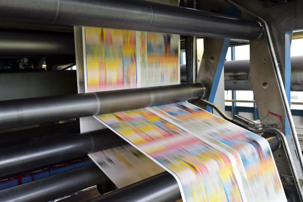 printing press in action