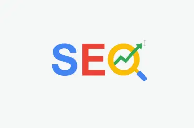 S-E-O styled in Google colors