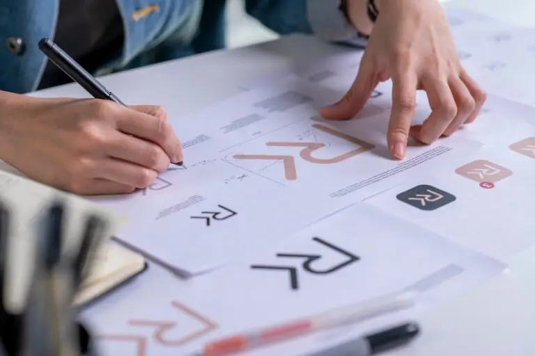 graphic designer working on branding design