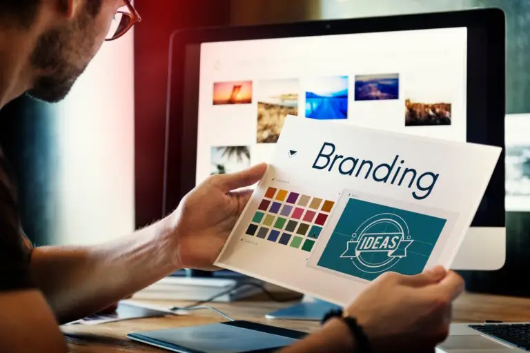 marketer working on branding