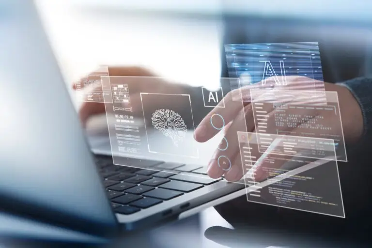 ai graphics over laptop