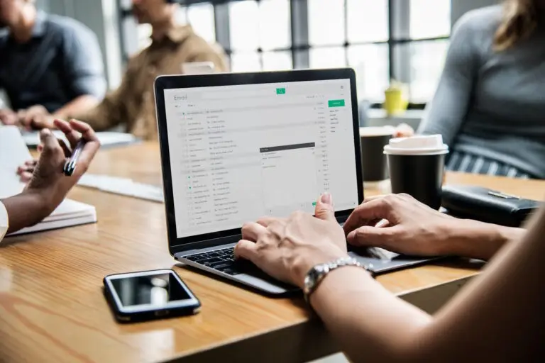 marketer reviewing emails