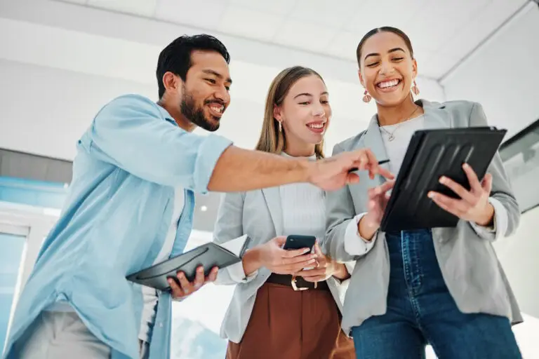marketing team reviewing account
